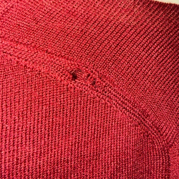 J. Crew Dark Red Merino Wool Blend Turtleneck Sweater Size Large - Picture 8 of 12
